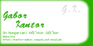 gabor kantor business card